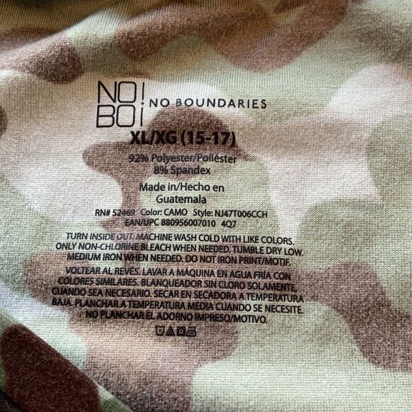 Green Camo V-Neck Long Sleeve - Picture 2 of 4